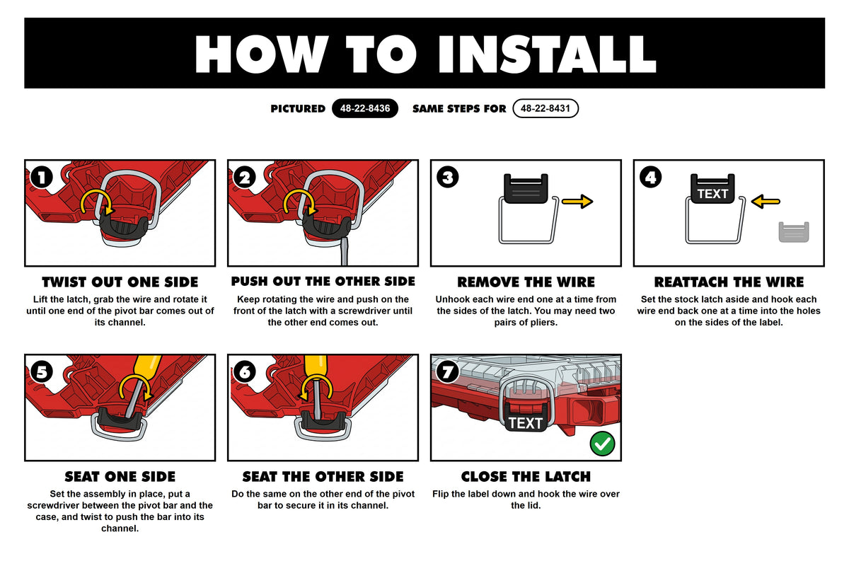 How to install the compact latch label
