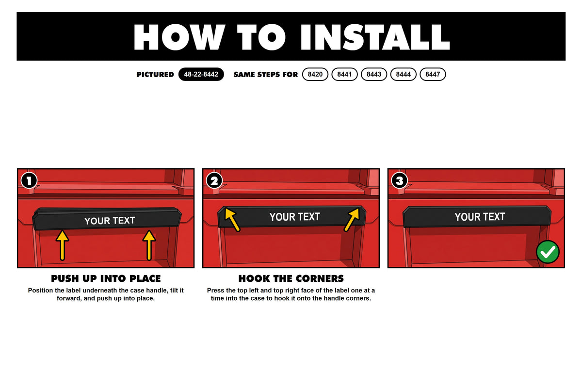 How to install the drawer label