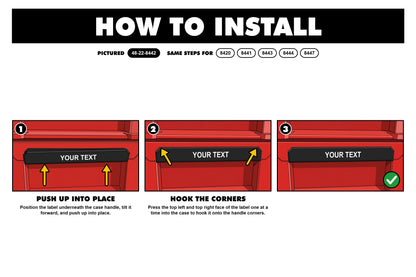 How to install the drawer label