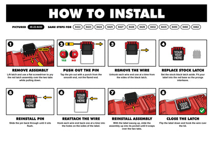 How to install the latch label